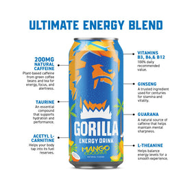 Gorilla Energy Ultimate can featuring bold, sugar-free energy blend