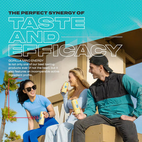 Gorilla Mind Energy with glass and ice for a refreshing focus session