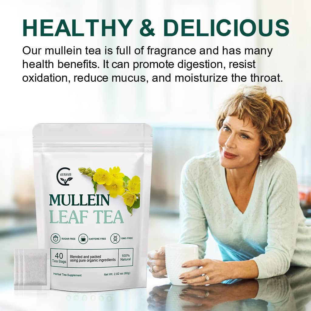 GORNVB Cup of mullein tea with warm inviting color and aroma