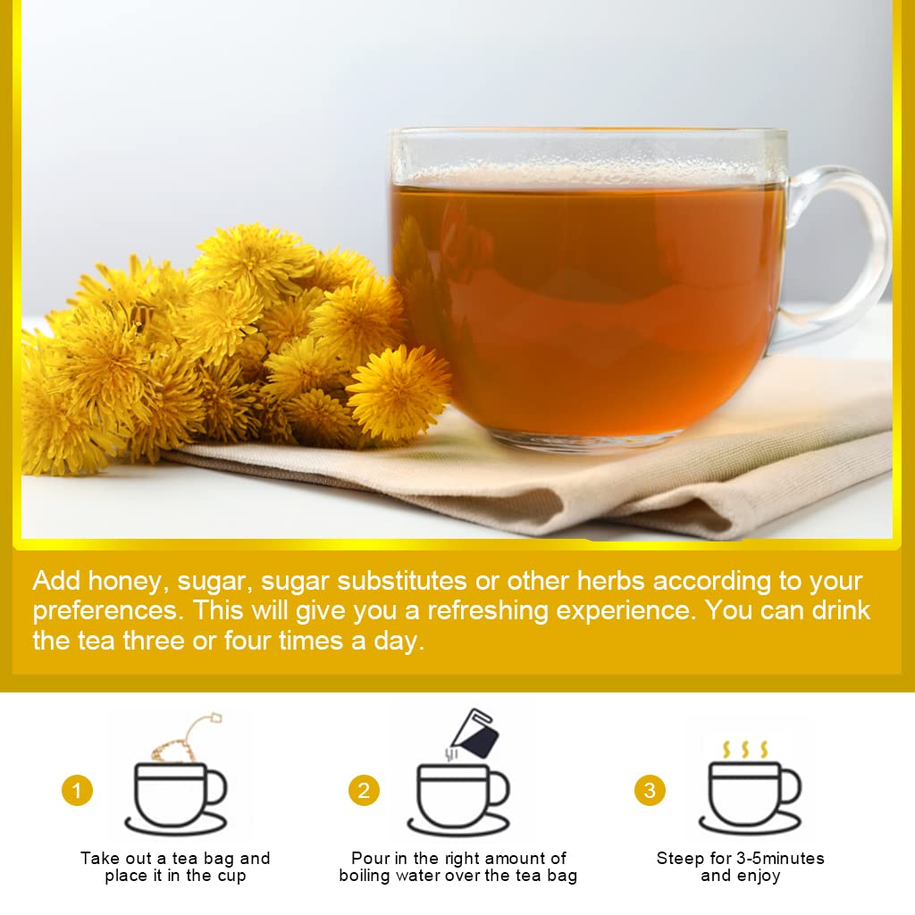 GORNVB Dandelion Leaf and Root packaging close-up highlighting premium all-natural tea