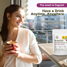 GORNVB dandelion milk thistle tea packet display featuring natural packaging.