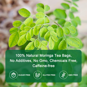 GORNVB Moringa tea steeping water releasing aroma and flavor
