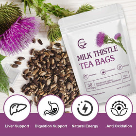 GORNVB Milk Thistle Tea Bags brewing releases a floral, earthy aroma.