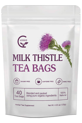 GORNVB organic milk thistle tea bags in packaging for daily ritual.