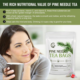GORNVB Pine needle tea brew setup with kettle