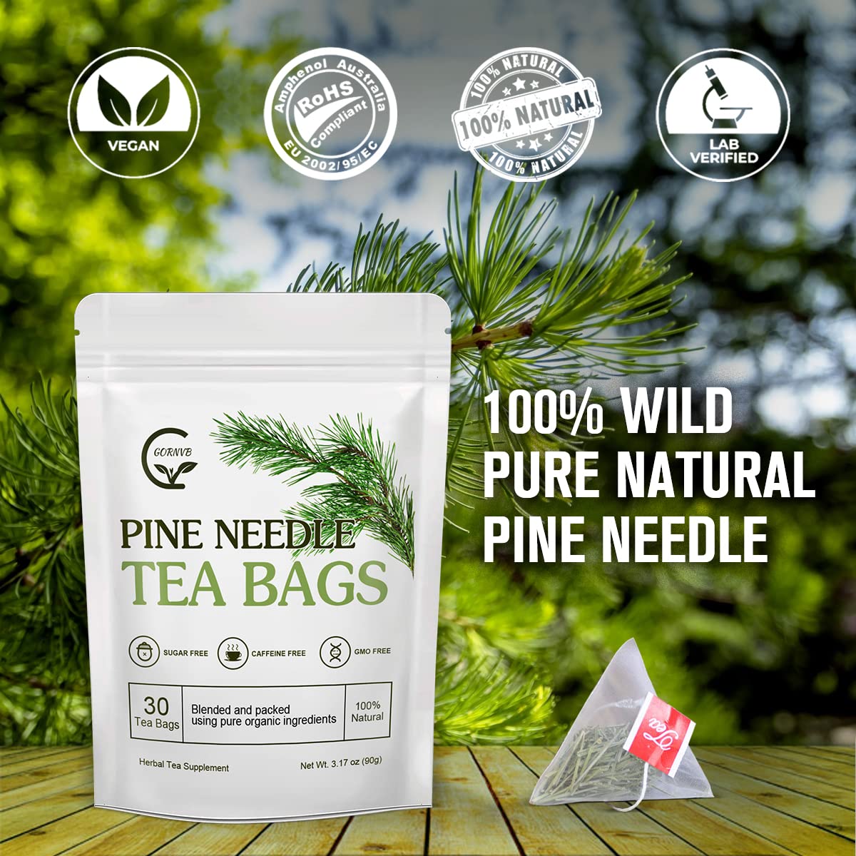 GORNVB Organic pine needle tea with fresh fragrance