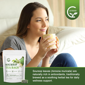 GORNVB ready-to-steep cup showing a soothing, caffeine-free tea moment.