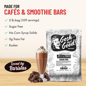 Gosh That’s Good! lactose-free option paired with non-dairy milk for flavor enhancement.