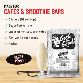 Gosh That’s Good lactose-free vanilla bean ingredient supports dairy-free beverages.