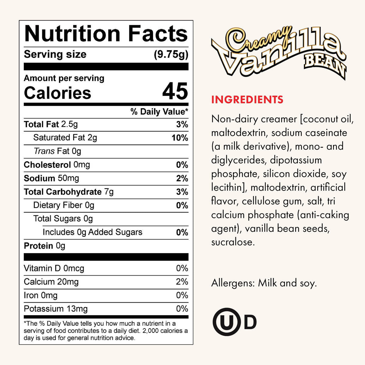 Gosh That’s Good sugar-free vanilla bean option for low-calorie coffee and more.