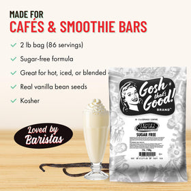 Gosh That's Good! White Velvet Chocolate 2lb baking-vanilla-cake for sugar-free sweetness.