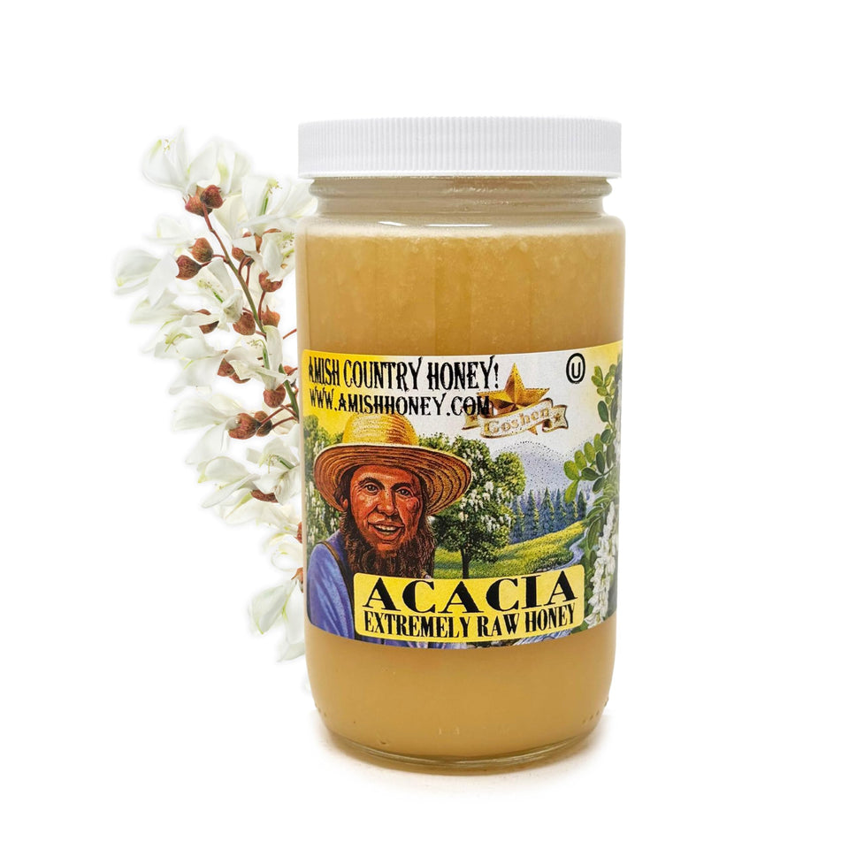 Goshen Honey Acacia bottle with amber color ideal for tea sweetness