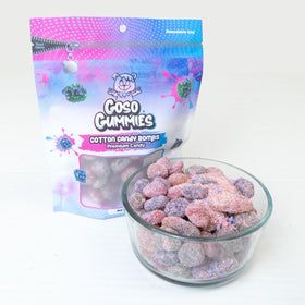 Goso Gummies Cotton Candy Bombs juicy center delivers a fruity burst with every bite.