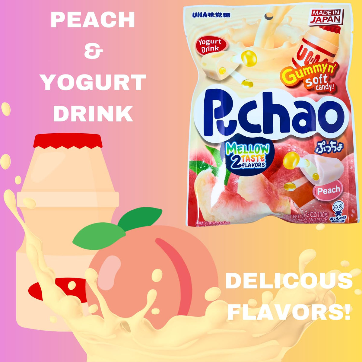 Gosu Toys Puchao Yogurt Peach mellow taste for on-the-go snacks