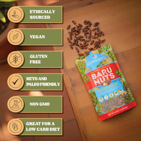 Gourmanity Baru Nuts salad topping, adds texture and nutrition.
