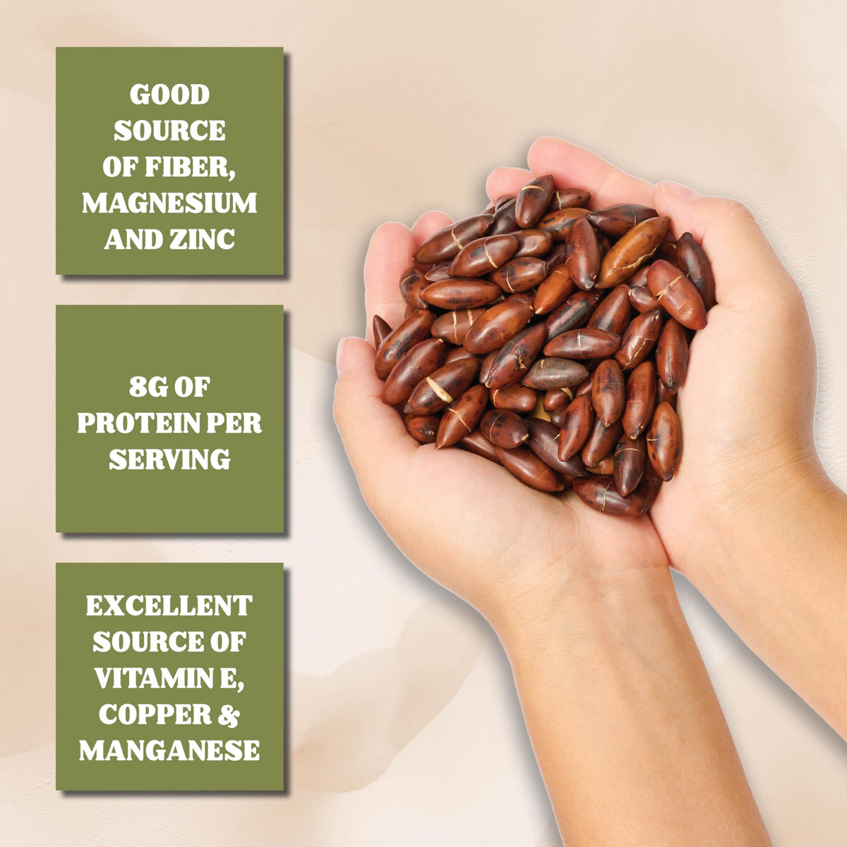 Gourmanity Baru Nuts in trail mix, fiber and minerals boost.