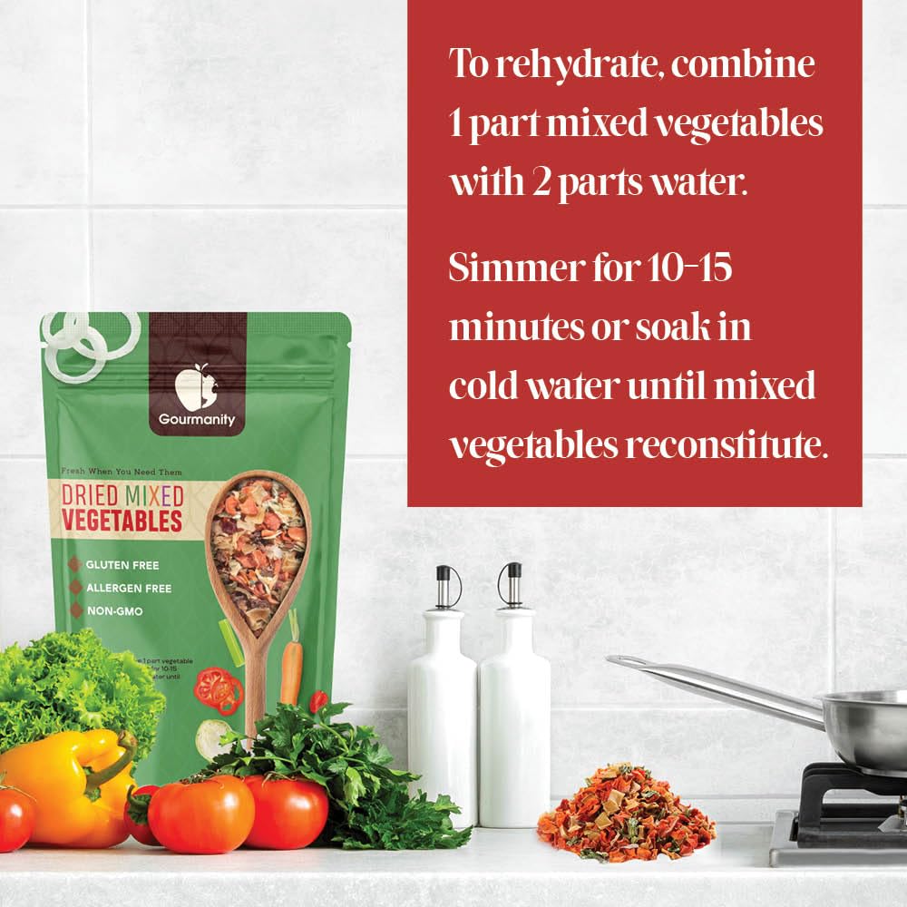Gourmanity bulk resealable bag vegetables for easy meal prep
