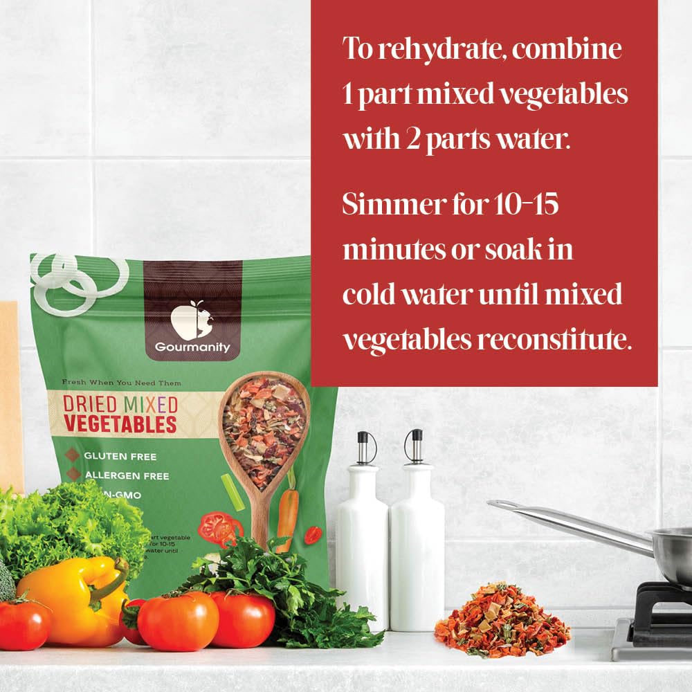 Gourmanity bulk resealable bag vegetables for extended kitchen use