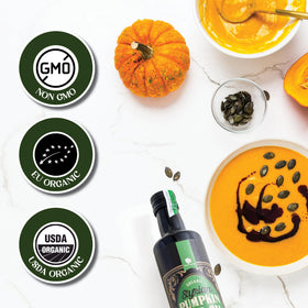 Gourmanity dark-green glass bottle protects freshness and nutrients.