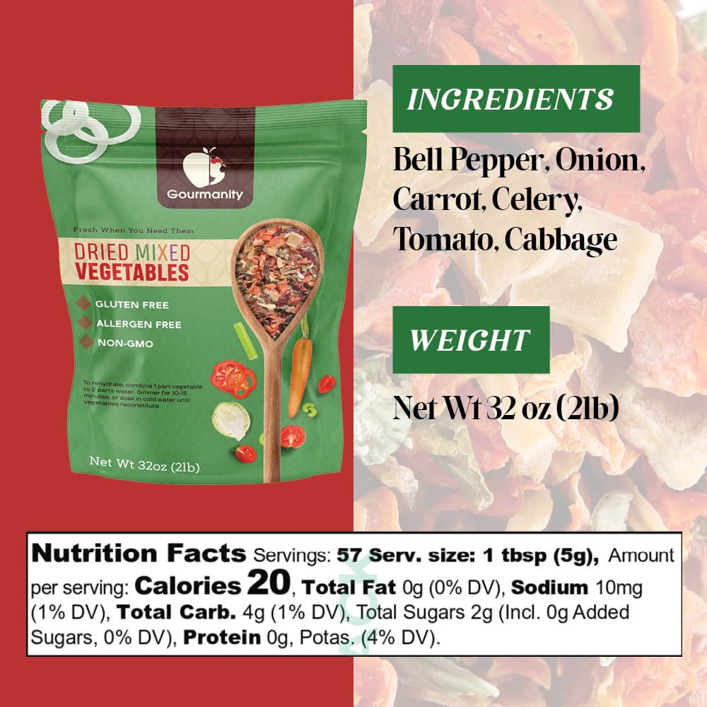 Gourmanity dehydrated vegetables ramen toppings for quick, flavorful meals