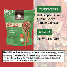 Gourmanity dehydrated vegetables ramen toppings for quick, flavorful meals