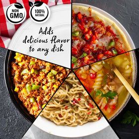 Gourmanity peppers mix in a bowl, vibrant color for toppings.