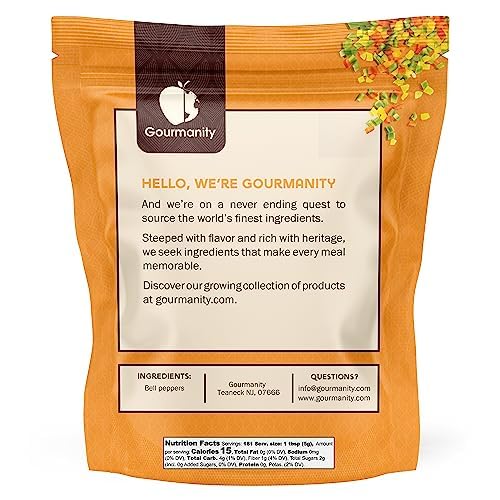 Gourmanity peppers mix with measuring spoon for precise seasoning.