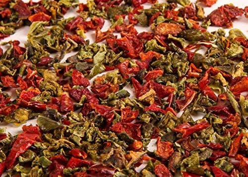 Gourmanity peppers mix on pantry shelf, ideal for storage and travel.
