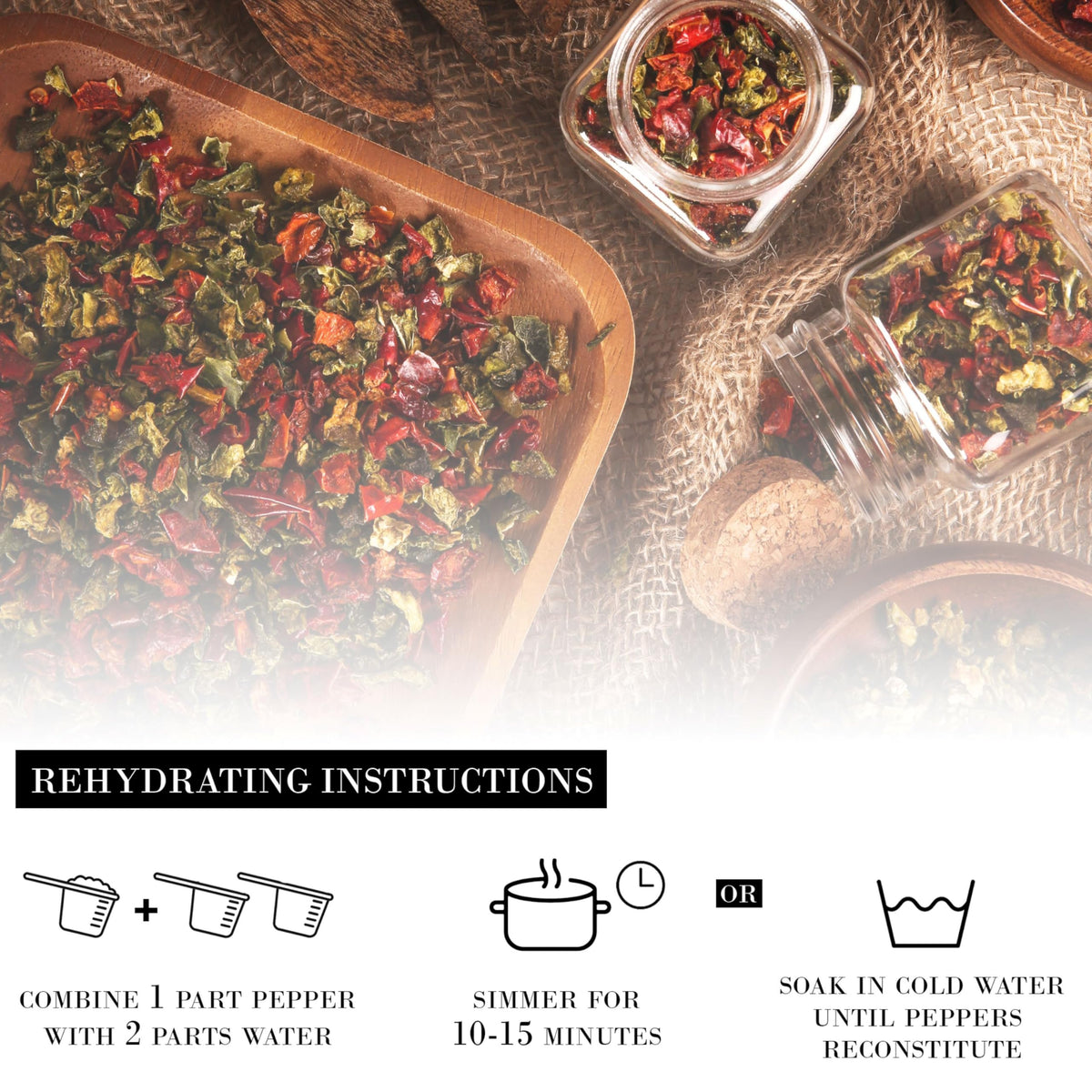 Gourmanity peppers mix on ramen, colorful topping to enrich bowls.