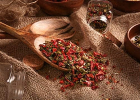 Gourmanity peppers mix added to soup or stew for depth and texture.