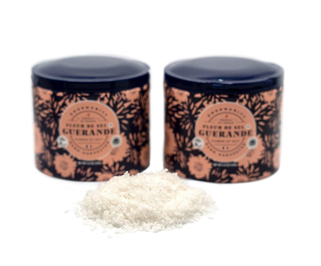 Gourmanity Fleur de Sel gift pack with two tins for thoughtful cooking presents.