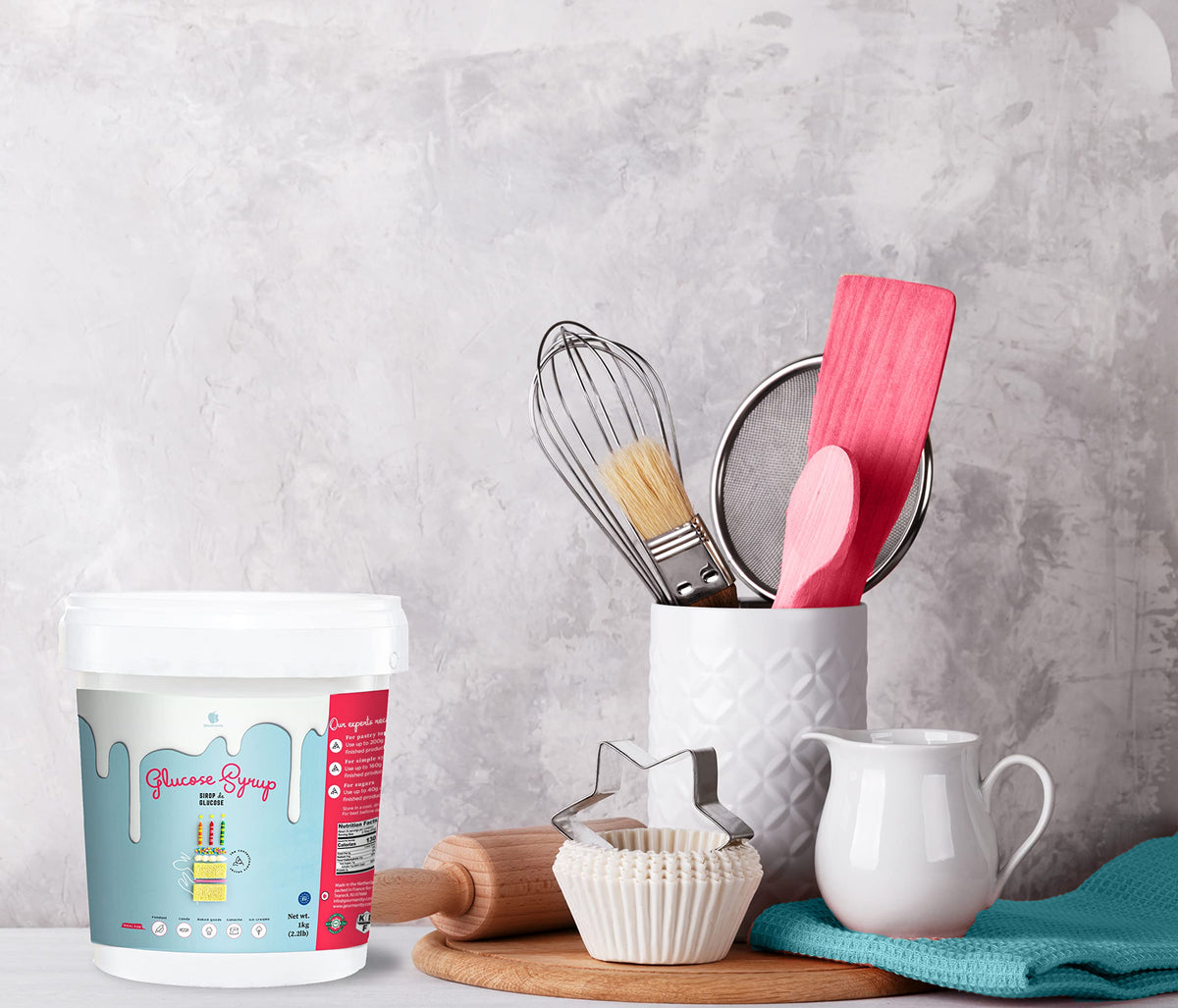Gourmanity glucose syrup used as a sweetener in simple syrups.