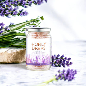Gourmanity Honey Drops fruity floral notes on a candy piece.