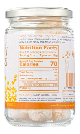 Gourmanity Honey Drops golden liquid honey inside adds a luxurious flavor burst.