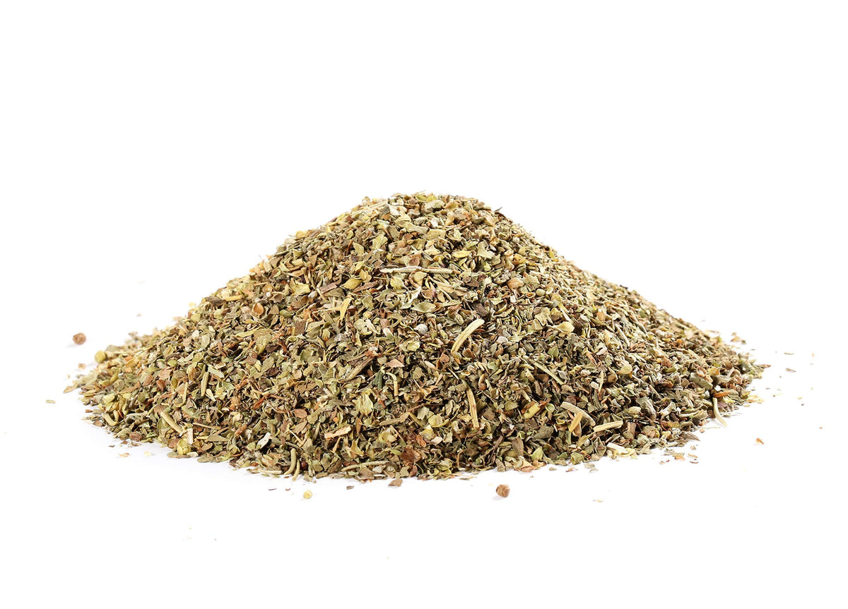 Gourmanity Italian Seasoning 1lb bulk packaging on display.