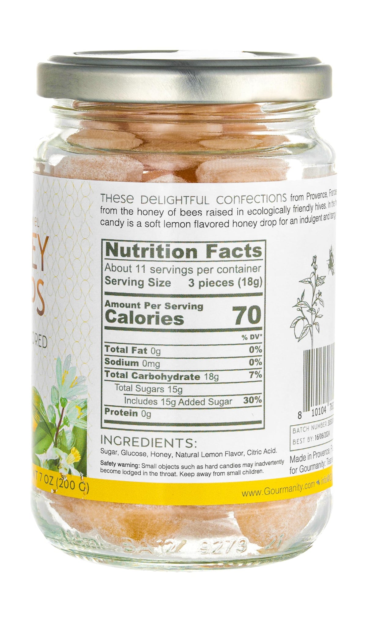 Gourmanity Lemon Drops outer dusting enhances aroma and elegance after meals.
