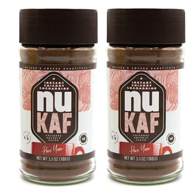 Gourmanity nuKAF pack of 2 jars with a caffeine-free chicory and cocoa blend