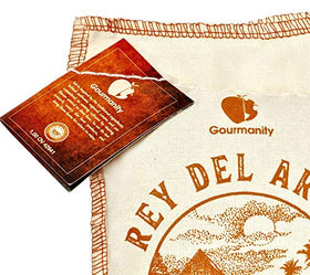 Gourmanity Paella Rice creamy texture when simmered in stock.