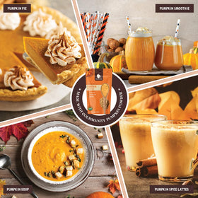 Gourmanity pumpkin powder sprinkled on pet meals for flavor without additives