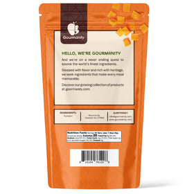 Gourmanity pumpkin powder seal and quality standards label
