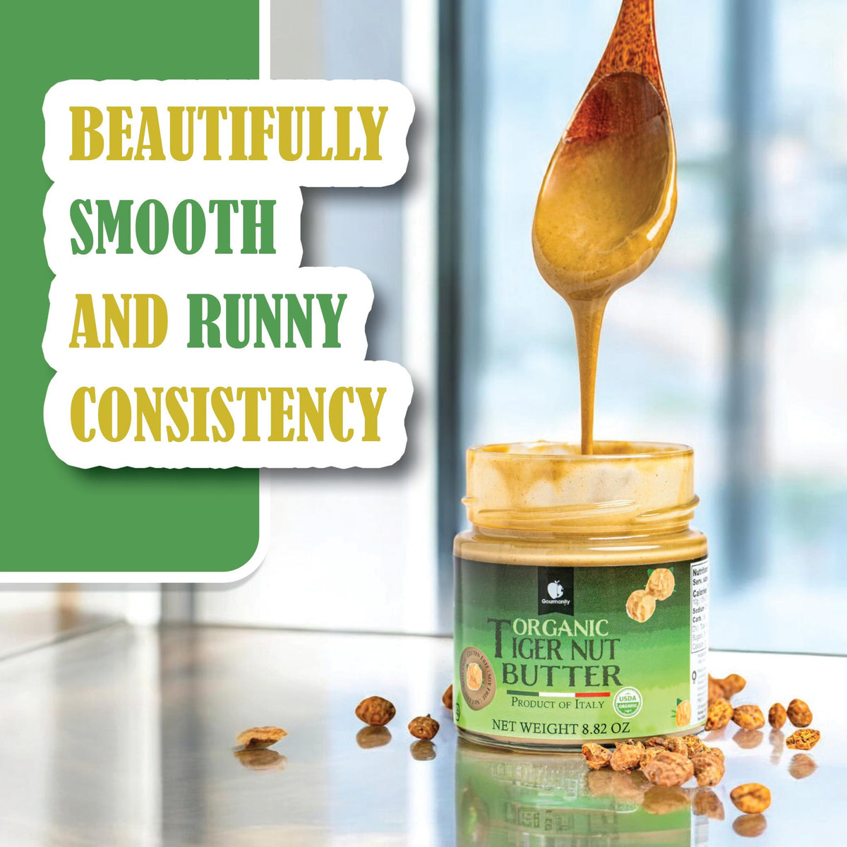 Gourmanity Tigernut Butter in baking cookies releasing inviting aroma.