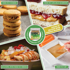 Gourmanity Tigernut Butter spread on toast illustrating nut-free breakfast option.