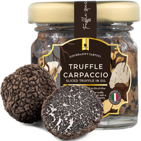 Gourmanity Truffle Carpaccio jar with delicate summer truffles in olive oil