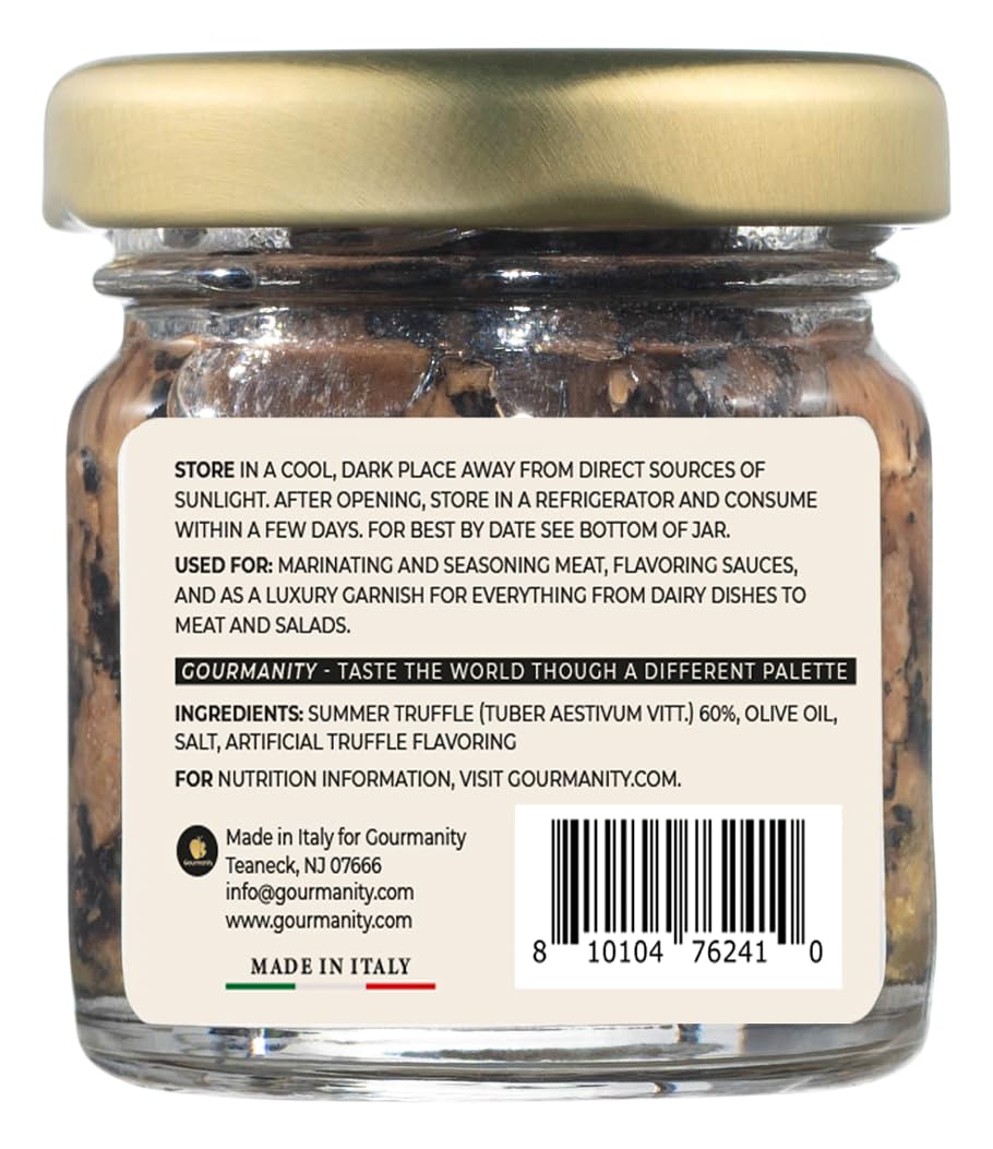 Gourmanity Truffle Carpaccio olive oil glass ready to drizzle on dishes