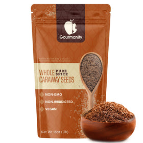 Gourmanity whole caraway seeds in resealable bag for freshness