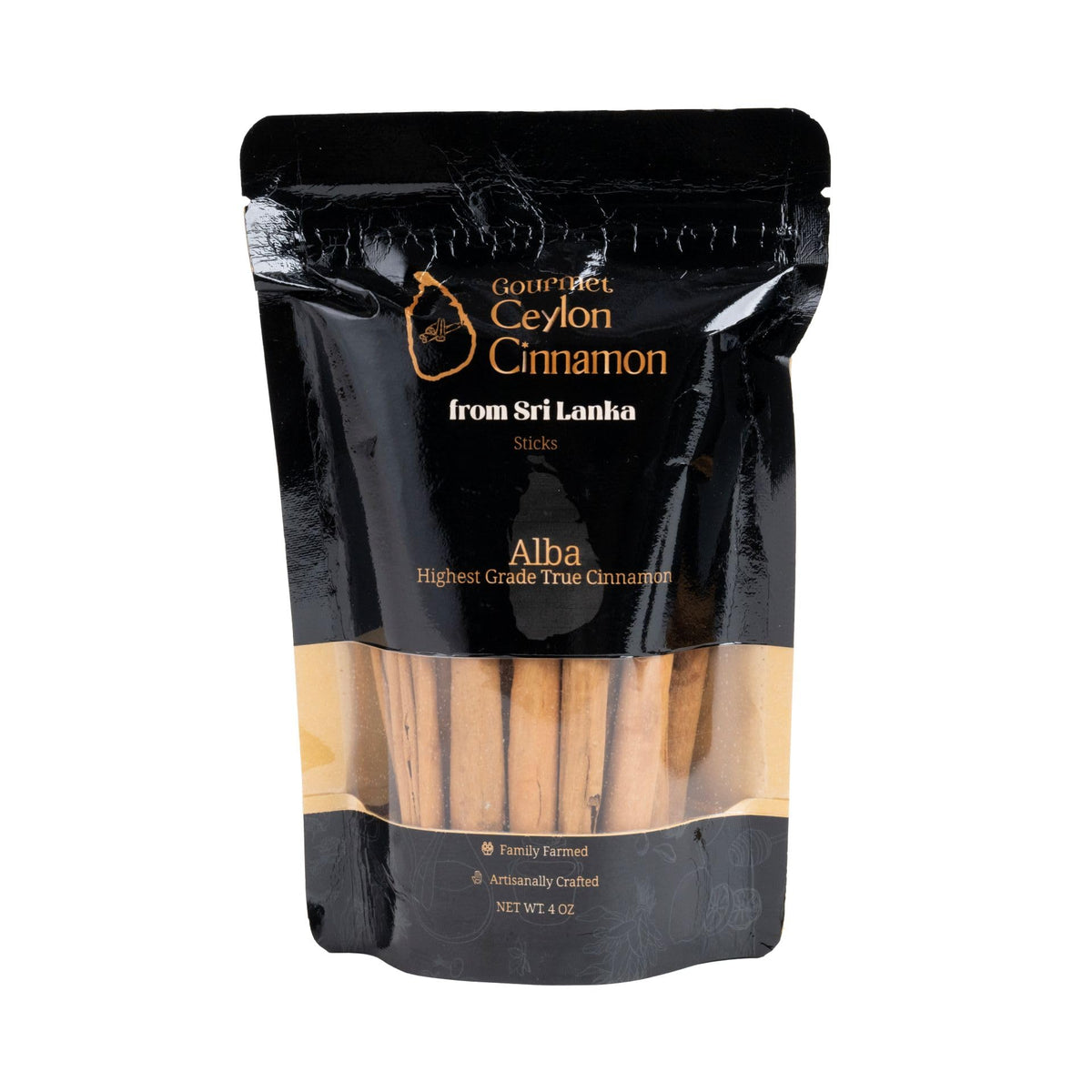 Gourmet Ceylon Cinnamon Alba-grade sticks, 5-inch, ideal for premium baking.