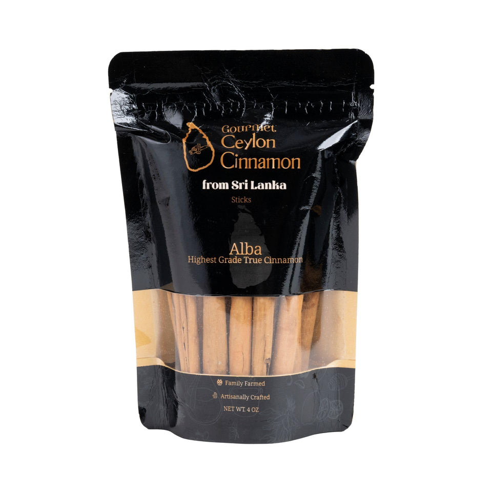 Gourmet Ceylon Cinnamon Alba-grade sticks, 5-inch, ideal for premium baking.