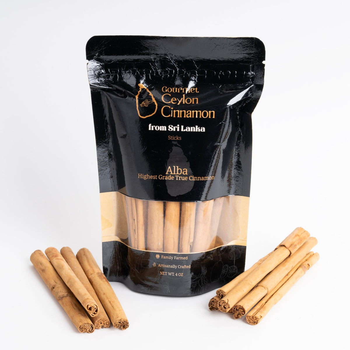 Hand-cut sticks ready to stir into hot drinks for subtle spice.