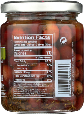 ARNAUD Niçoise olives packaging, premium Provencal product.