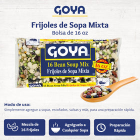 Goya soup mix in pantry suggests quick, wholesome weeknight dinners.